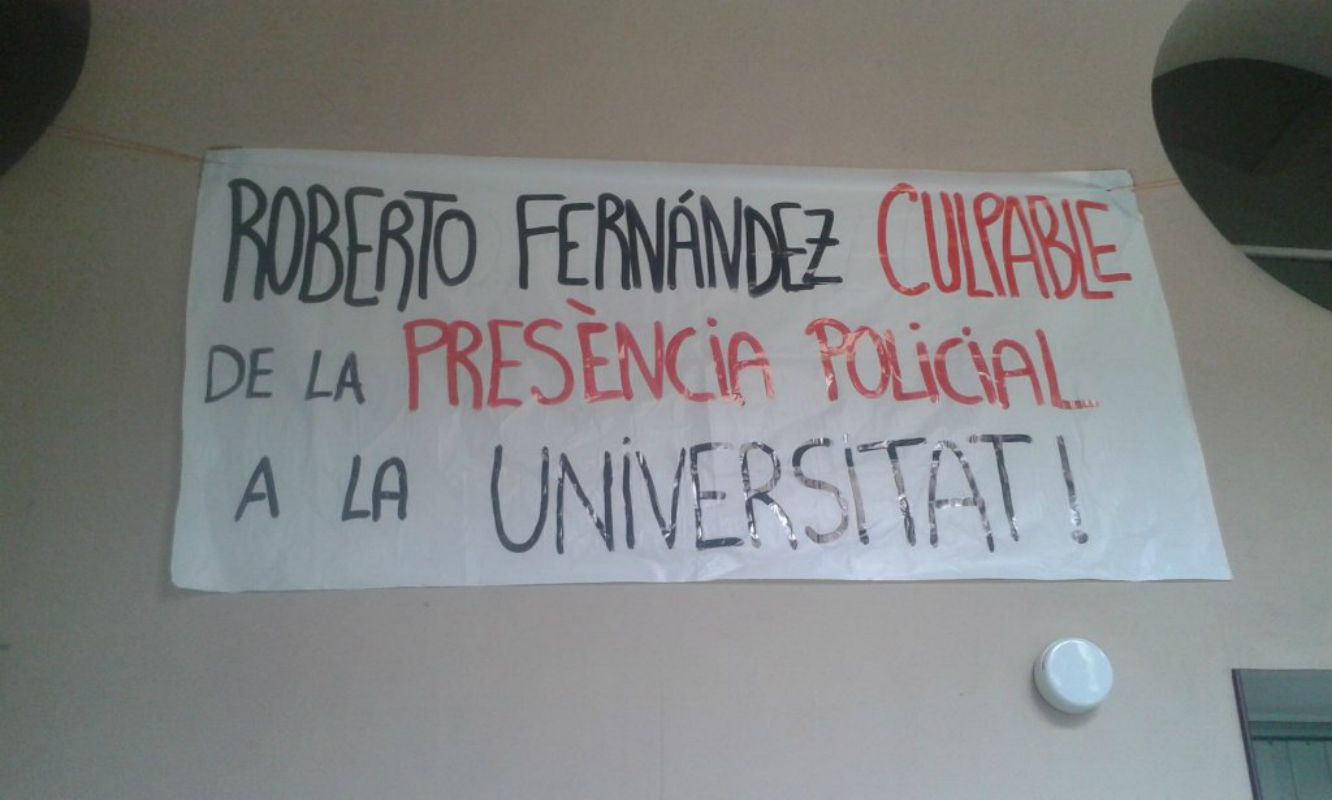 Una detinguda, en enfrontaments entre Policia i estudiants a la Universitat de Lleida