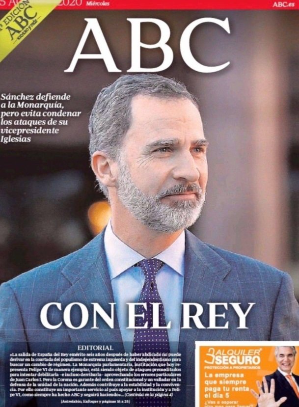 portada abc con el rey