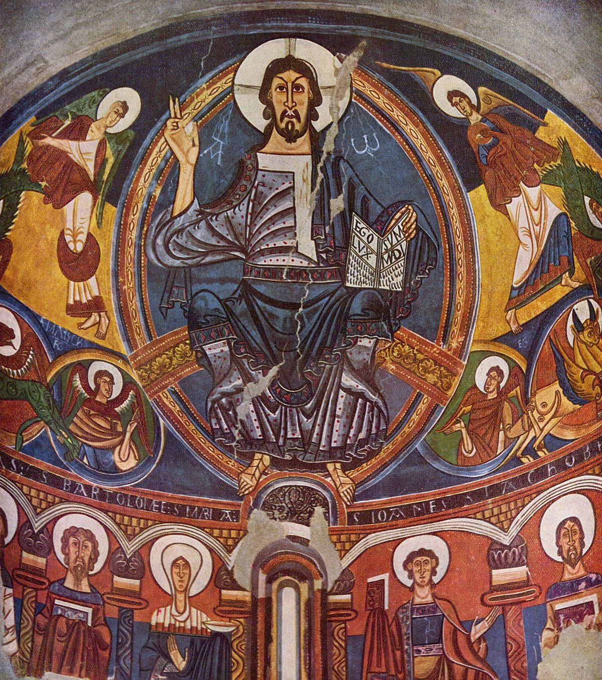 El nou Deu cristià, que suplanta les divinitats protobasques. Pantocrator de Taull. Font MNAC