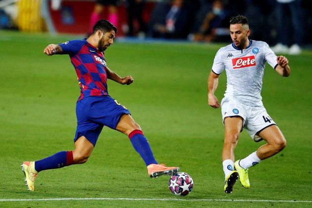 luis suarez manolas barça napoles EFE luis suarez manolas barça napoles EFE