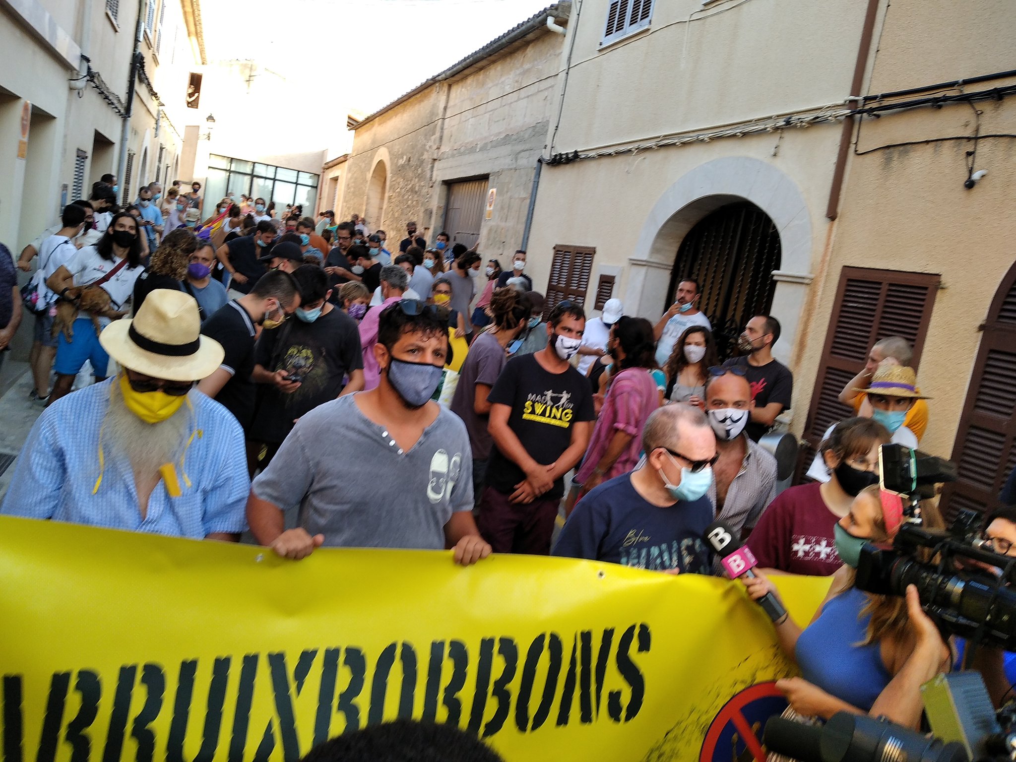 Manifestació a Mallorca contra la visita de Felip VI