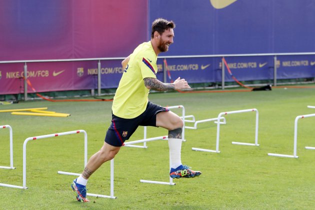 Messi entrenamiento Barca FC Barcelona