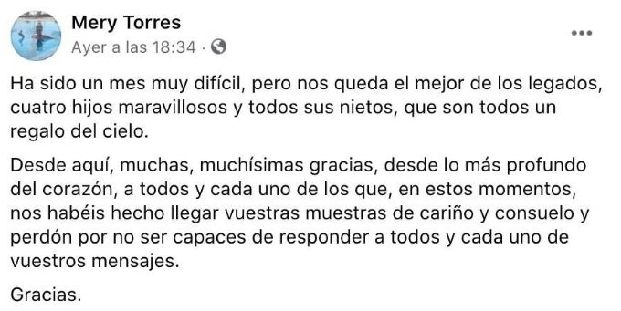 Maria José Campanario a Facebook.