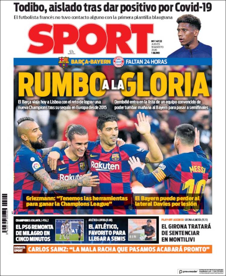 Sport Portada 13 08 2020