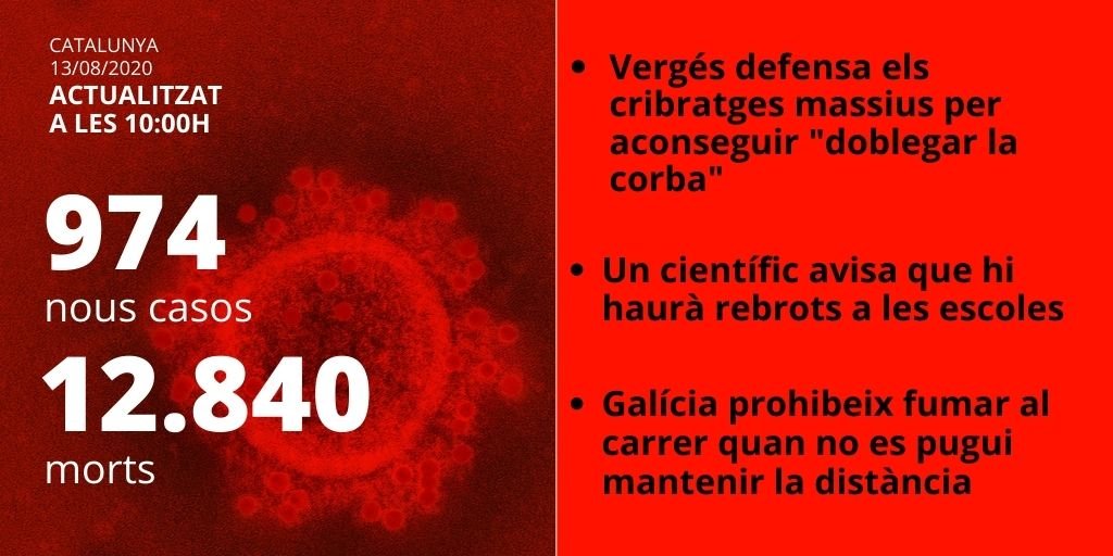 coronavirus 13 agosto directo cardo