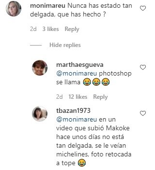 Comentarios publicación Marta López