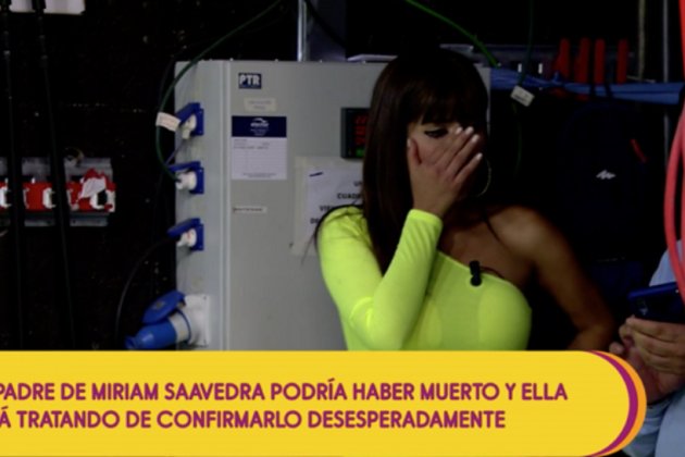 Miriam Saavedra plora