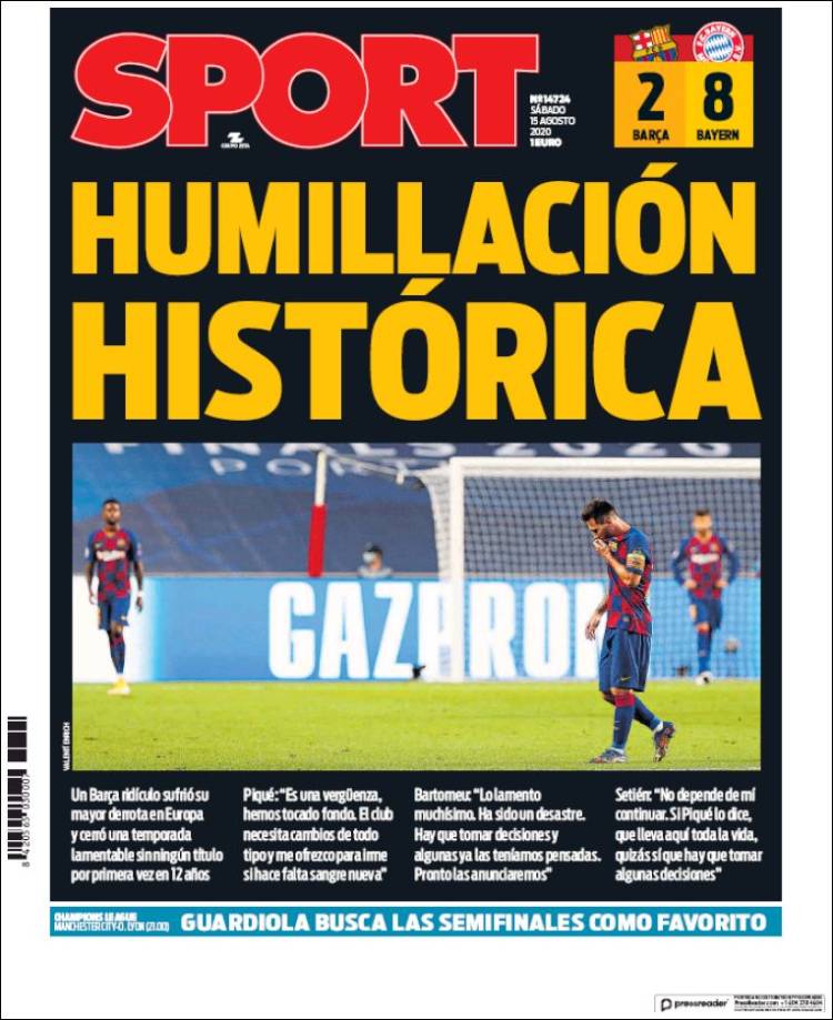 Sport Portada 15 08 2020