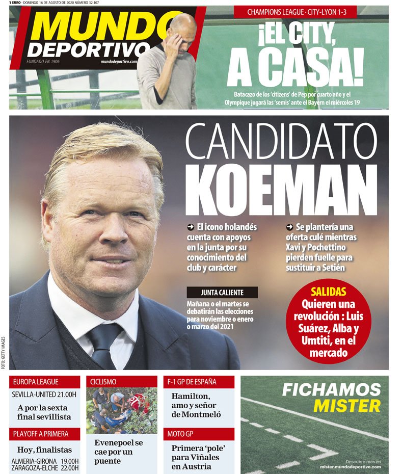 Mundo deportivo 16 agosto