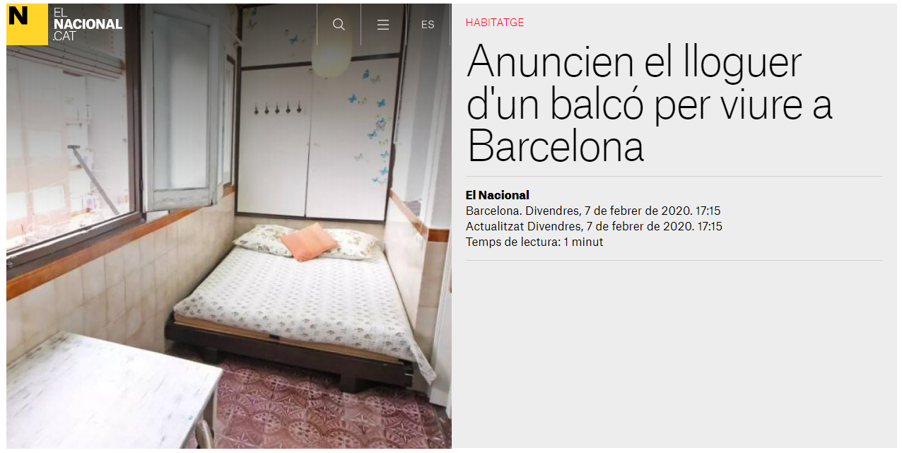 alquiler balcón barcelona idealista