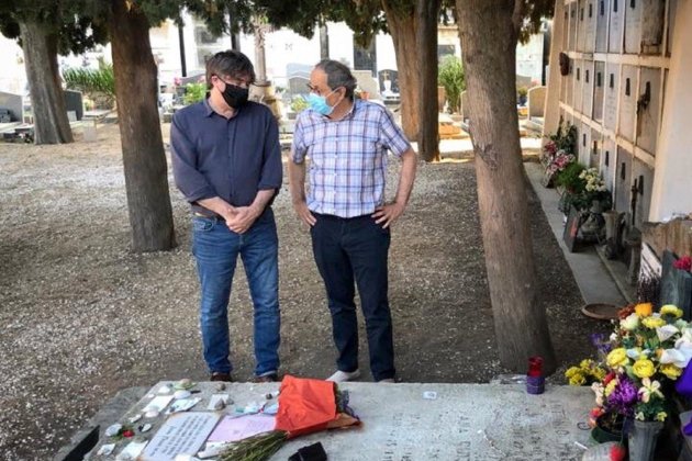 Puigdemont y Torra en la tumba de Machado / Twitter