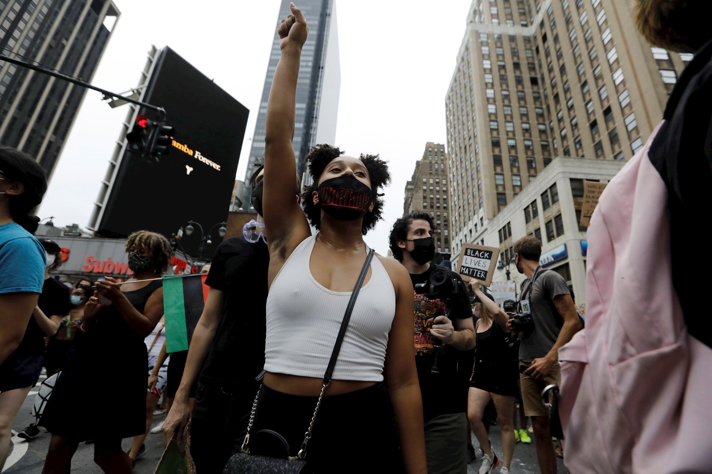 Protestas en Nueva York tras los disparos de la policía contra un afroamericano