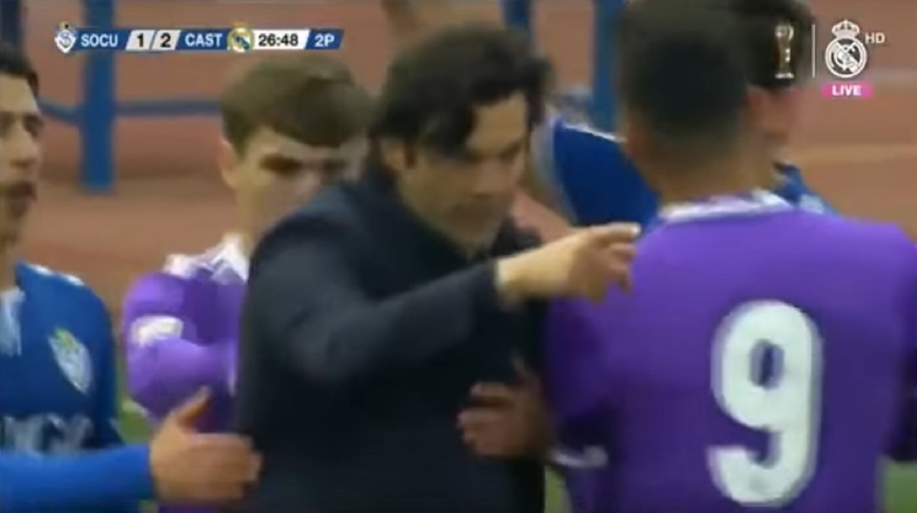 Indisciplina del entrenador del Madrid Castilla tras ser expulsado