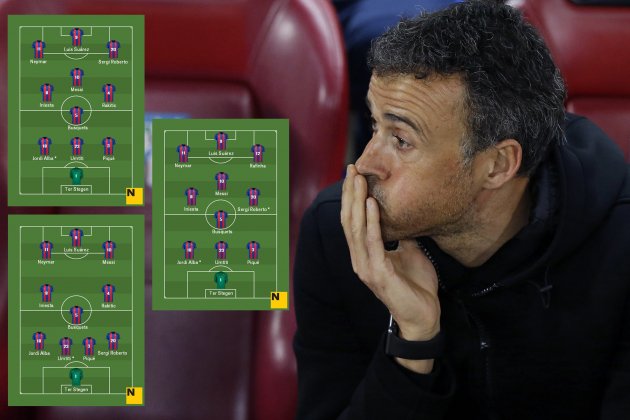 Alineaciones Barça PSG Luis Enrique Efe