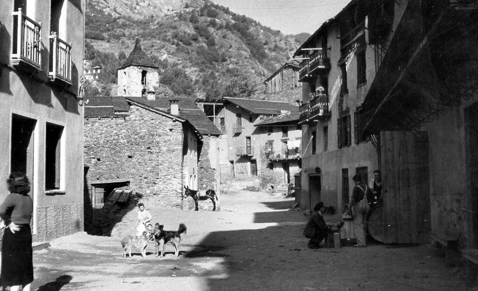 Imatge d'Ordino (circa 1940). Font Blog Andorra Antiga