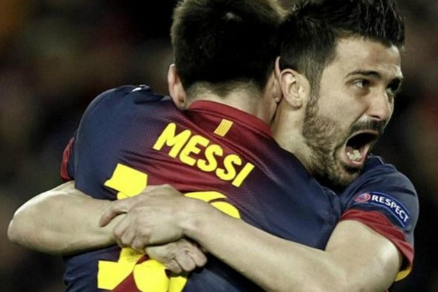 Messi Villa Barça Milan remontamiento Champions EFE