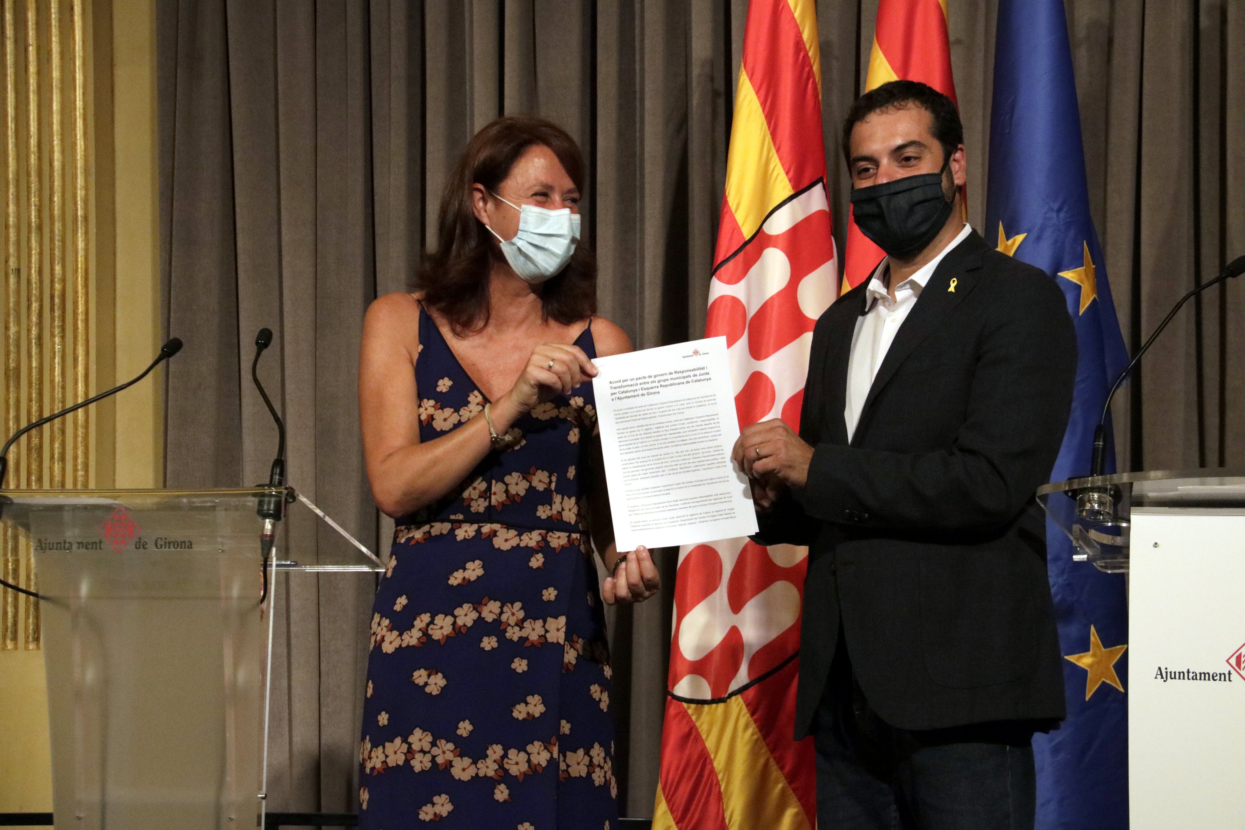 JxCat incorpora ERC al gobierno de Girona: "Somos un gobierno fuerte y estable"