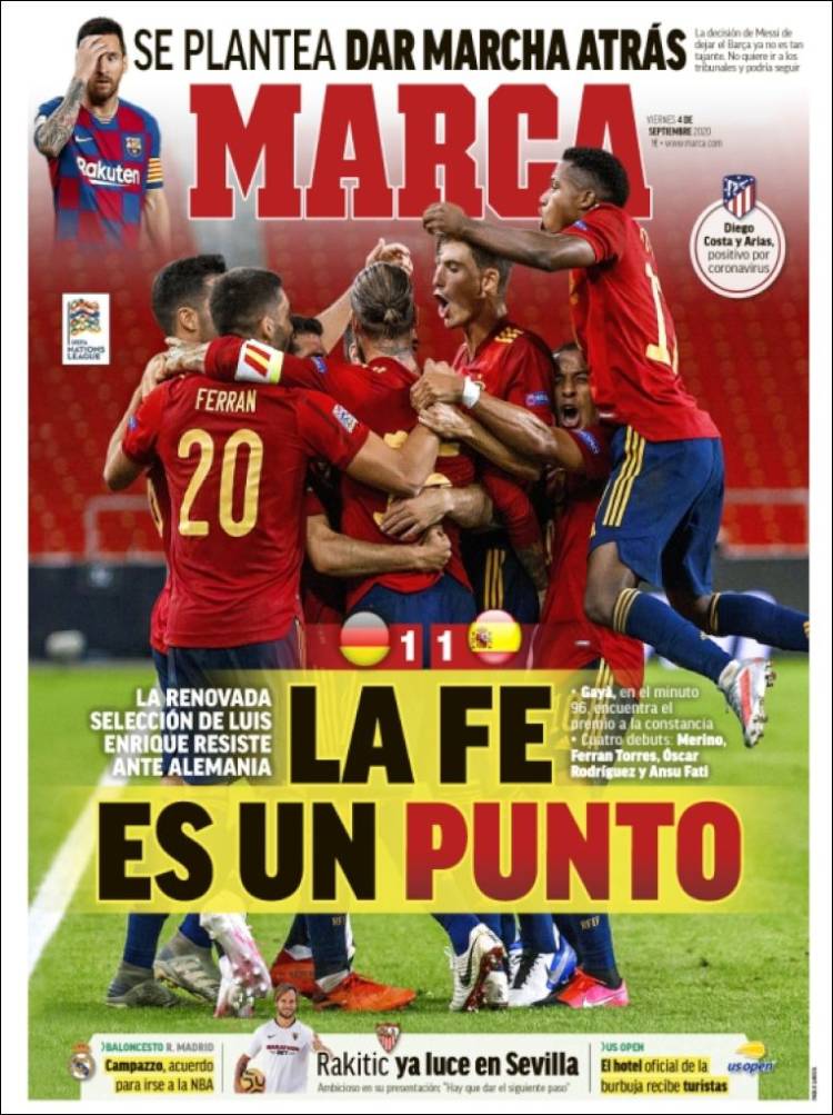 Portada MARCA 4 setembre 2020