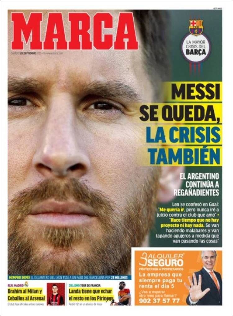 portada marca 5 septiembre messi