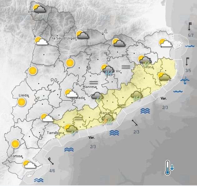 previsió meteo dilluns 05092020 - meteocat