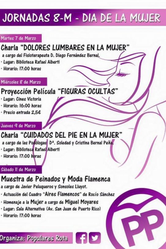 cartel actividades Partido Popular eructa