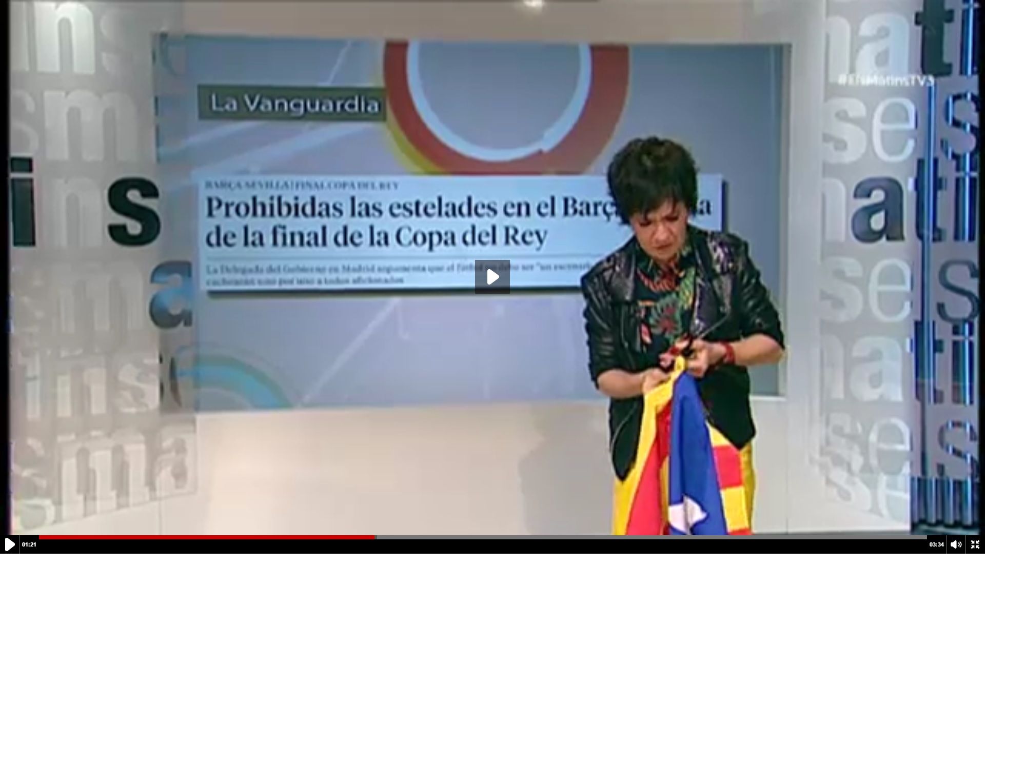 Empar Moliner retalla una estelada