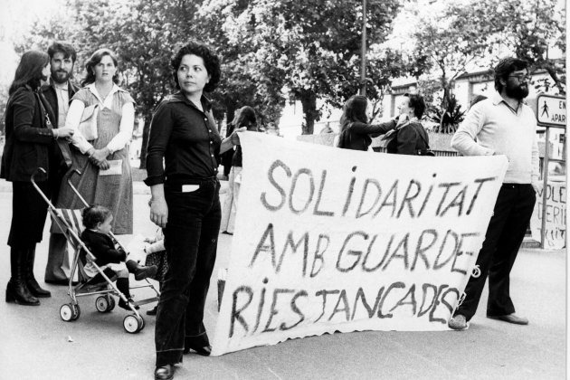 Reivindicación de guarderías gratuÏtes, años setenta. Fotografías de Pilar Aymerich