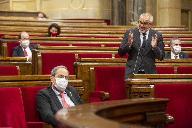 Sessio de control Quim Torra Carlos Carrizosa Ciutadans Parlament mascareta - Sergi Alcàzar