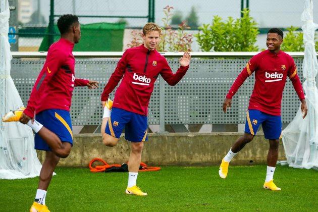 Frenkie de Jong Ansu Fati Barca entrenamiento @fcb