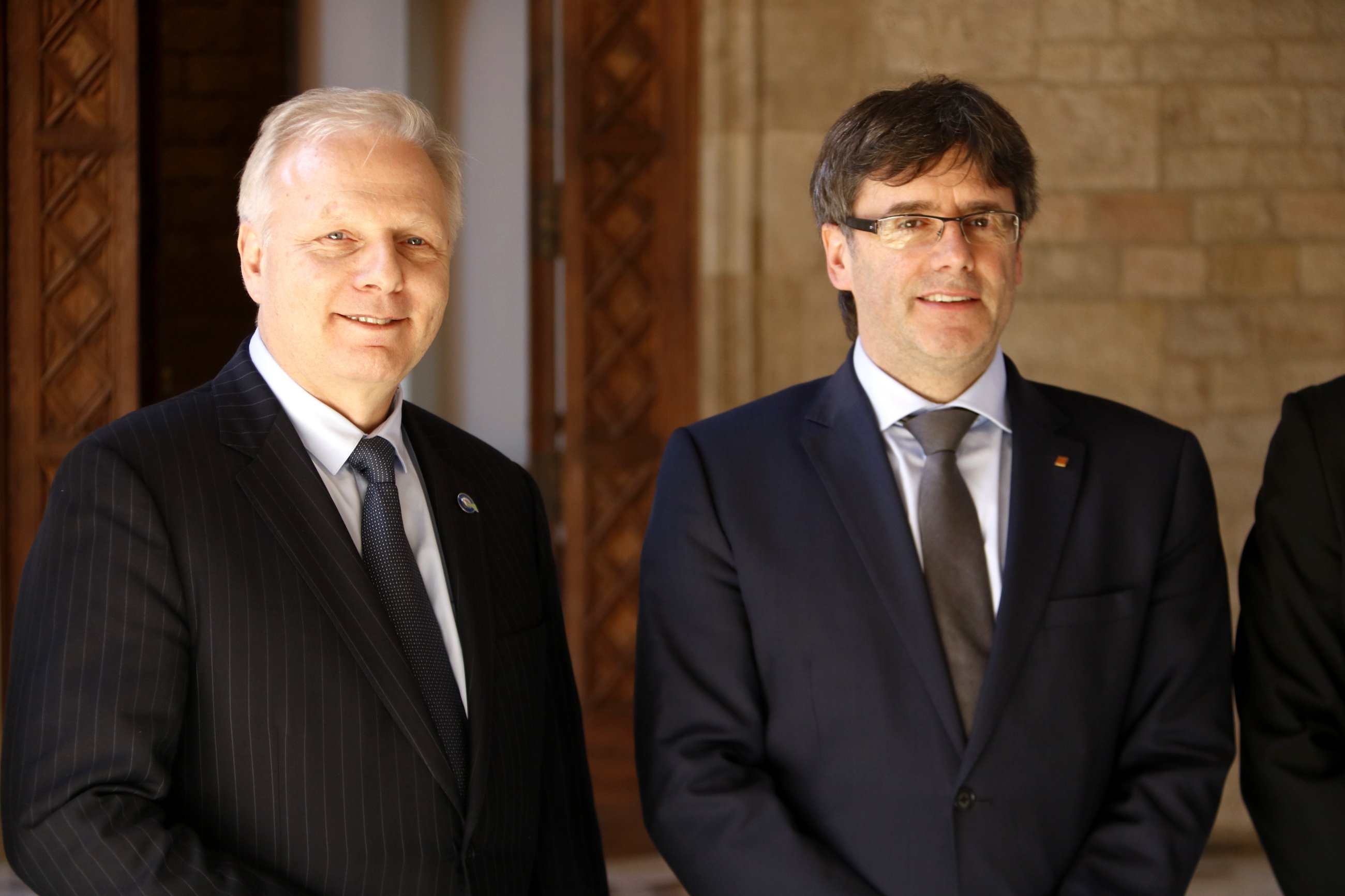 Puigdemont rep el líder del Partit Quebequès
