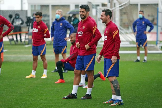 Luis Suarez Leo Messi Barca entrenament @FCB