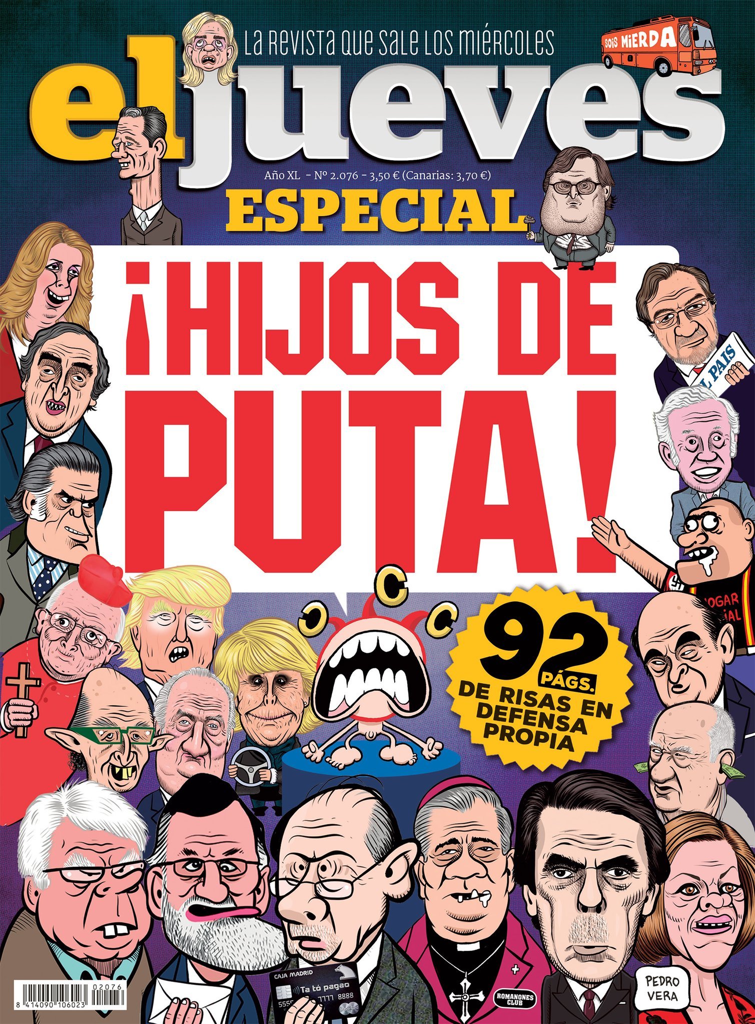 Especial "hijos de puta", la portada de 'El Jueves'