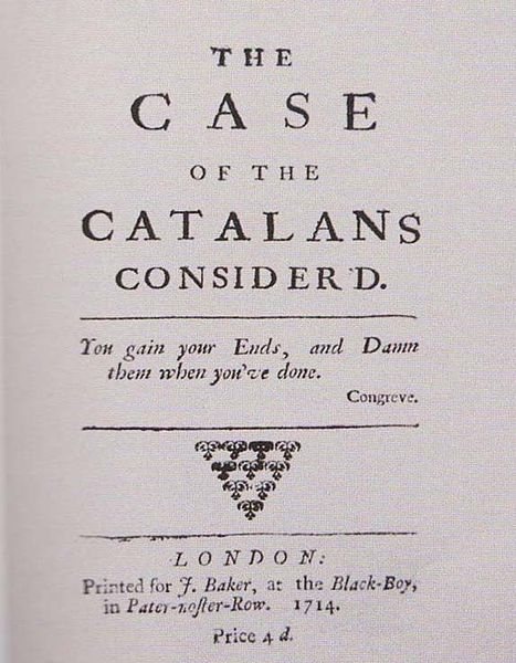 El cas dels catalans (1714). Font Viquipedia