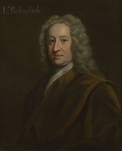 Henry Saint John, vizconde de Bolingbroke y primer ministro inglés (circa 1735). Fuente Governement Arte Collection