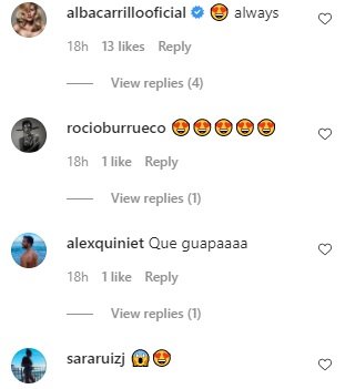 Comentarios en la publicación de Alejandra Rubio3