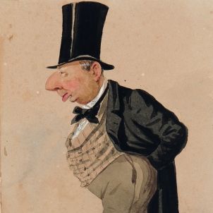 Joan Guell. Caricatura de Josep Parera. Museu Marés. Joan Guell. Caricatura de Josep Parera. Museu Marés.