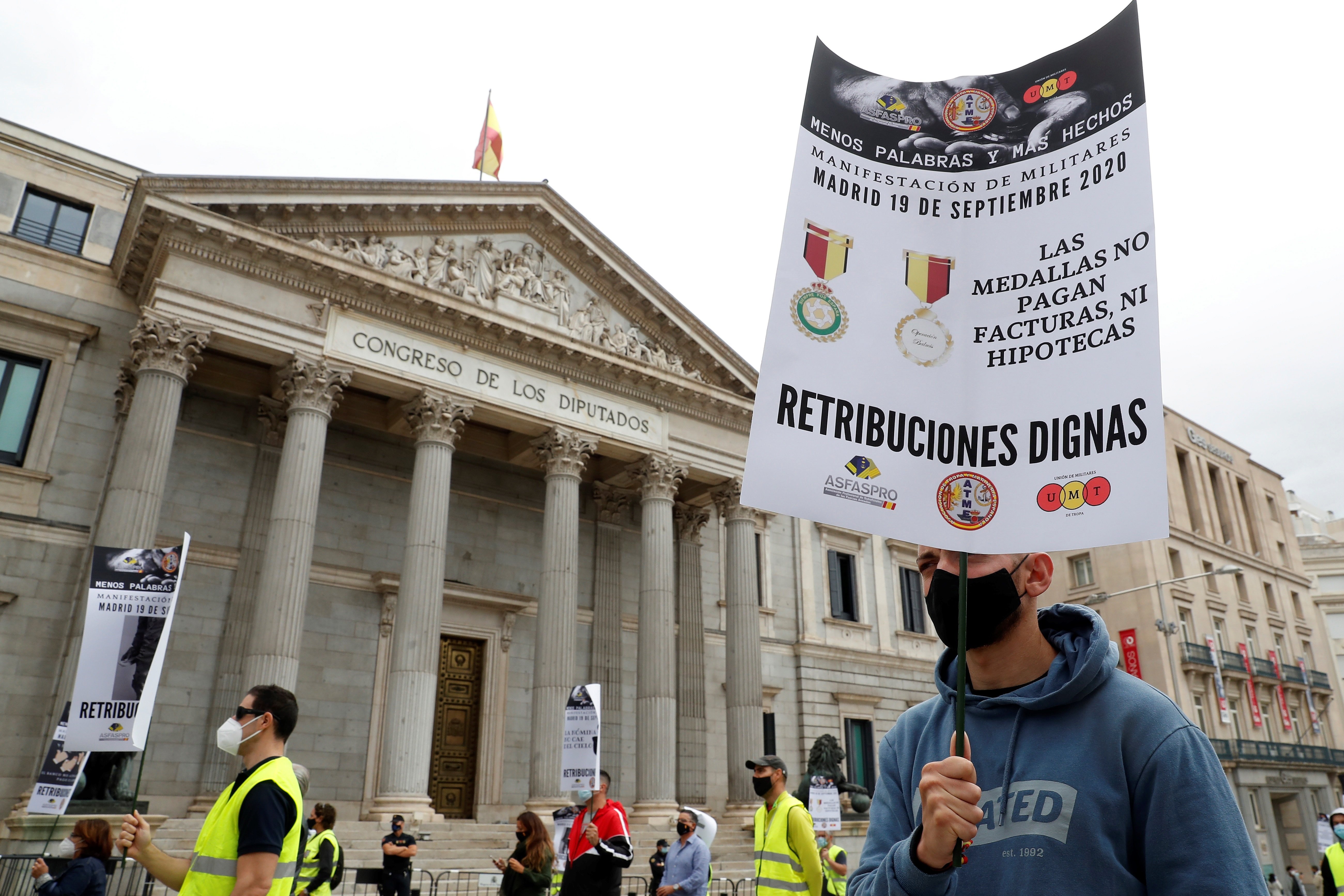 Manifestación militares Madrid / EFE