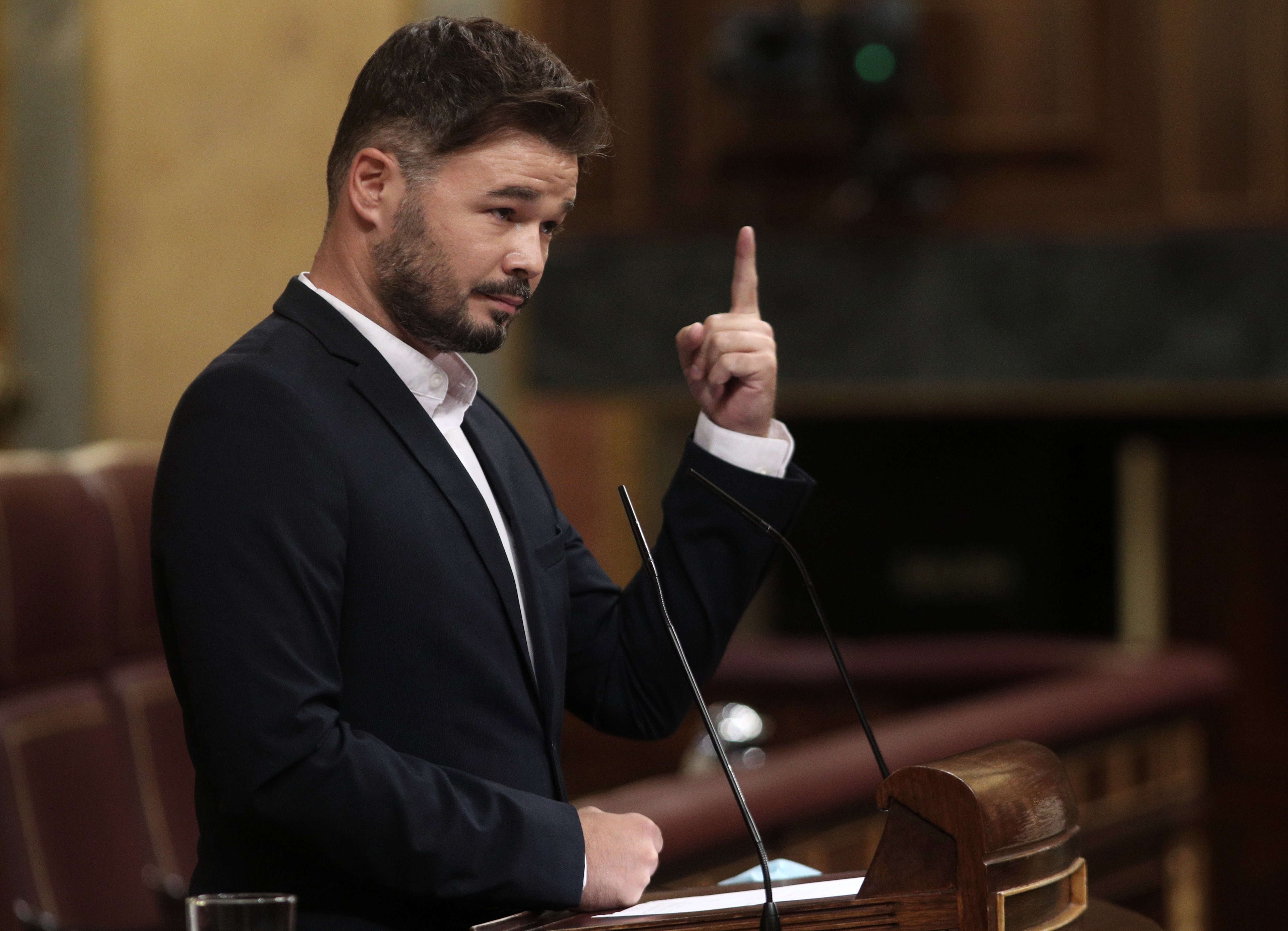 Rufián avisa a JxCat: "La campaña del 14-F será la más sucia de la historia"