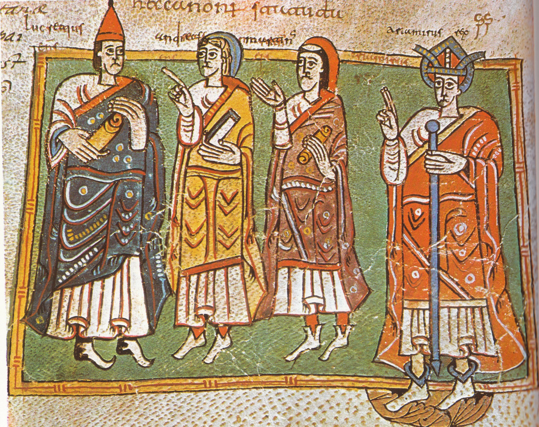 Representació de la monarquía sueva de Galicia. Fuente Wikimedia Commons
