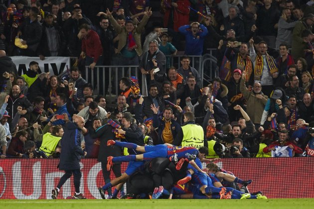 Celebracio gol Barça PSG EFE