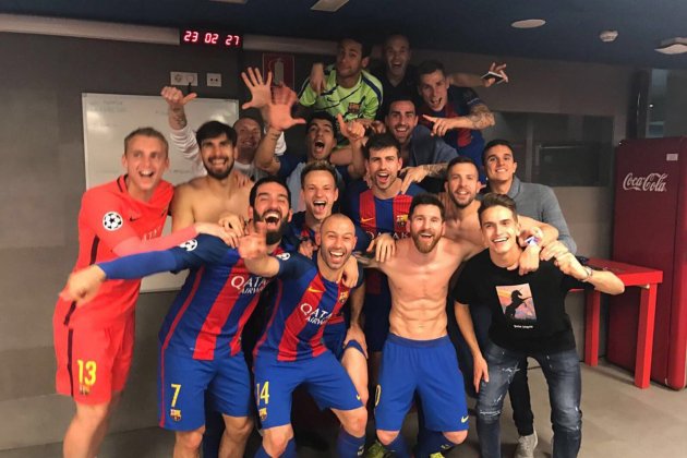 Barça remontamiento PSG celebración @ivanrakitic