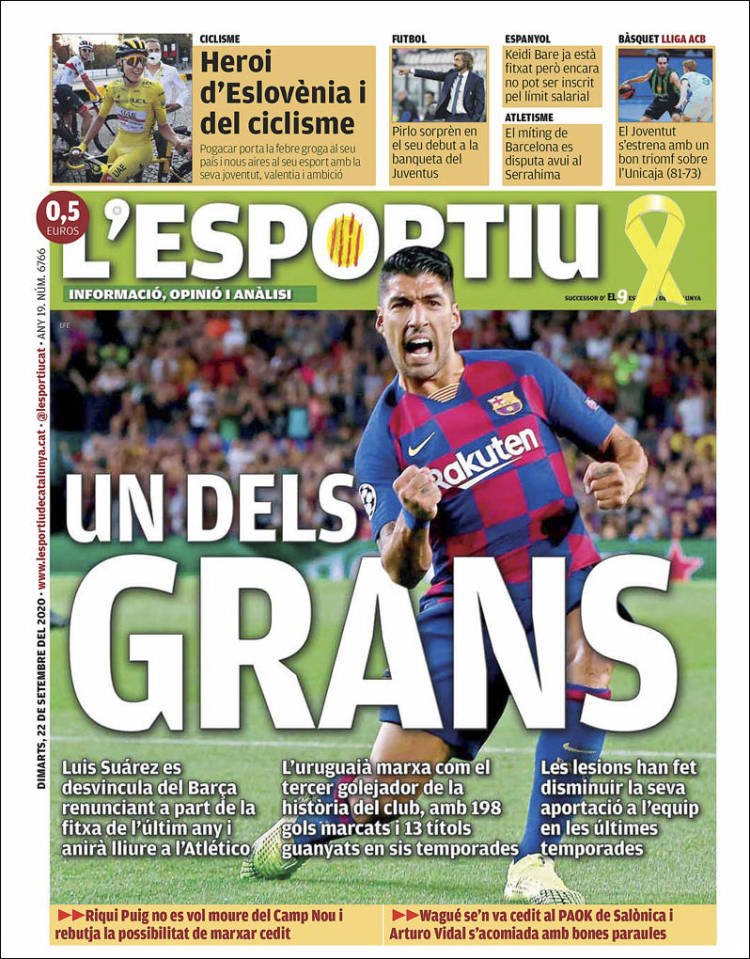 L'Esportiu Portada 22 09 2020