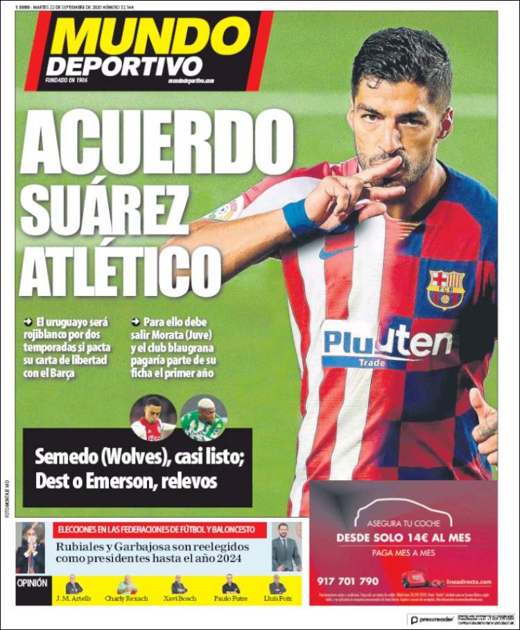 Mundo Deportivo Llevada|Traída 22 09 2020