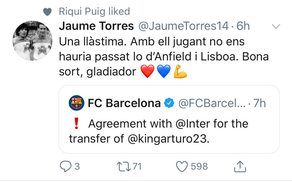 Like Riqui Puig Arturo Vidal