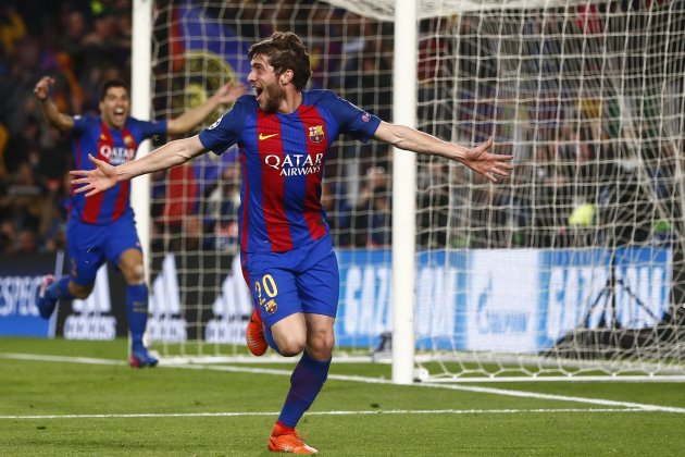 Sergi Roberto gol decisiu Barça PSG celebració champions EFE