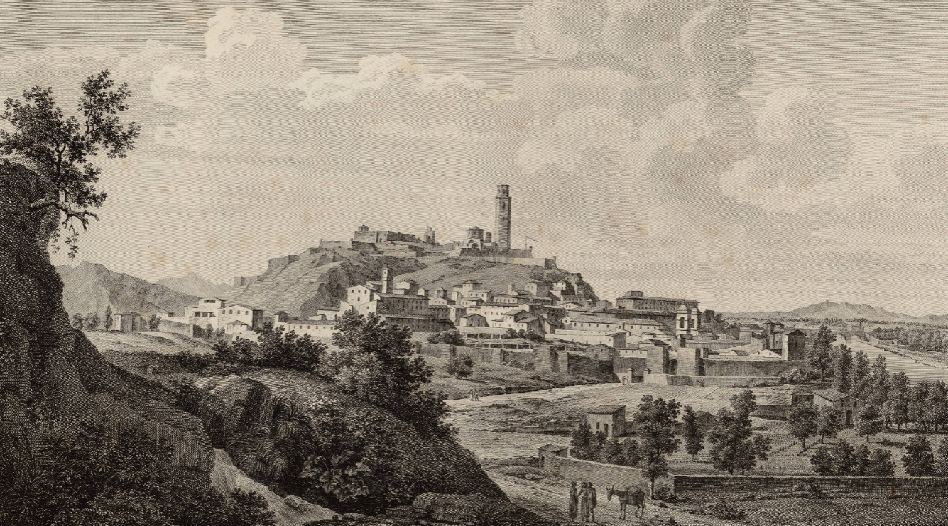 Grabado de Lleida (principios del siglo XIX). Fuente Cartoteca de Catalunya