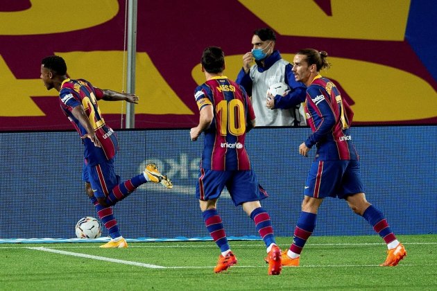ansu fati messi griezmann barça efe ansu fati messi griezmann barça efe