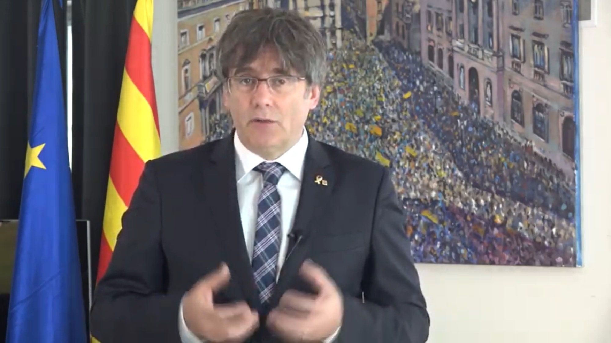 Puigdemont crida a completar l'1-O: "Que la repressió no paralitzi o divideixi"