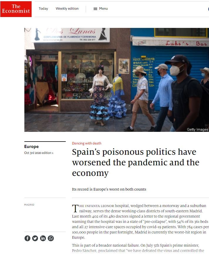 the economist espanya coronavirus