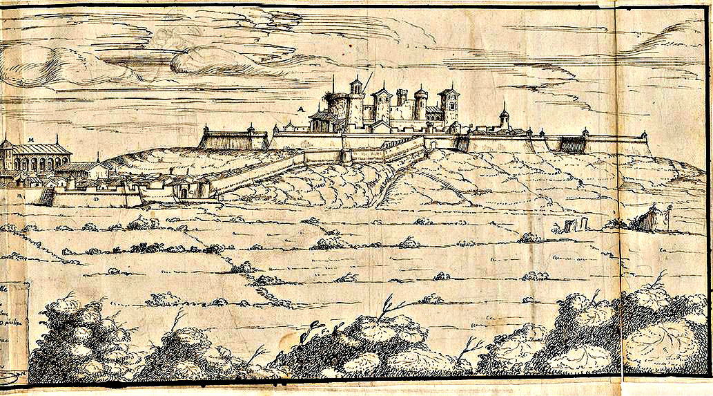 Grabado de Perpinyà (principios del siglo XVII). Fuente Cartoteca de Catalunya